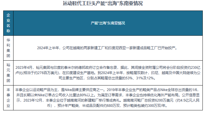 发展前景预测报告（2024-2031年）球王会中国运动鞋代工行业现状深度研究与(图3)